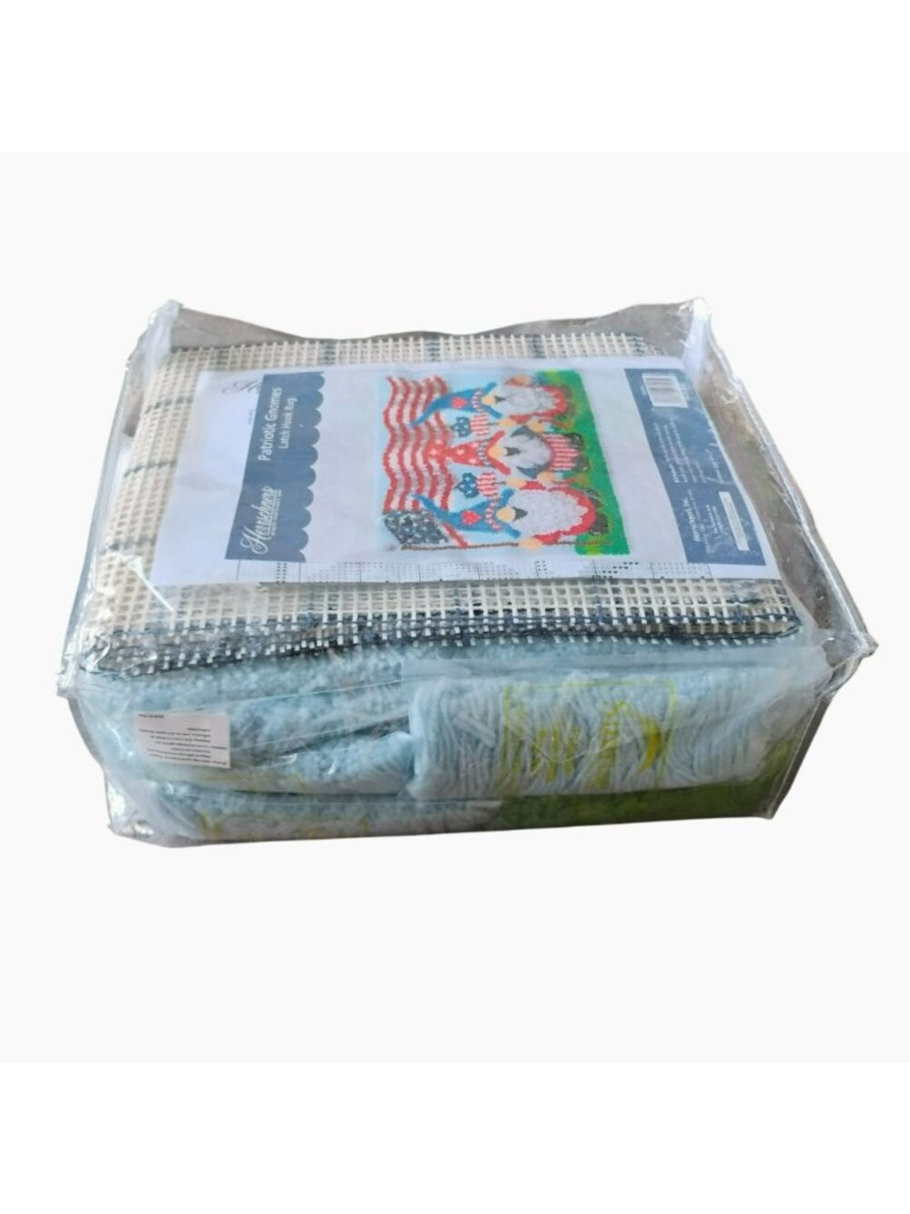Patriotic Gnomes Latch Hook Rug Craft Kit 40" x 27" Herrschners July 4th Decor - Picture 6 of 10